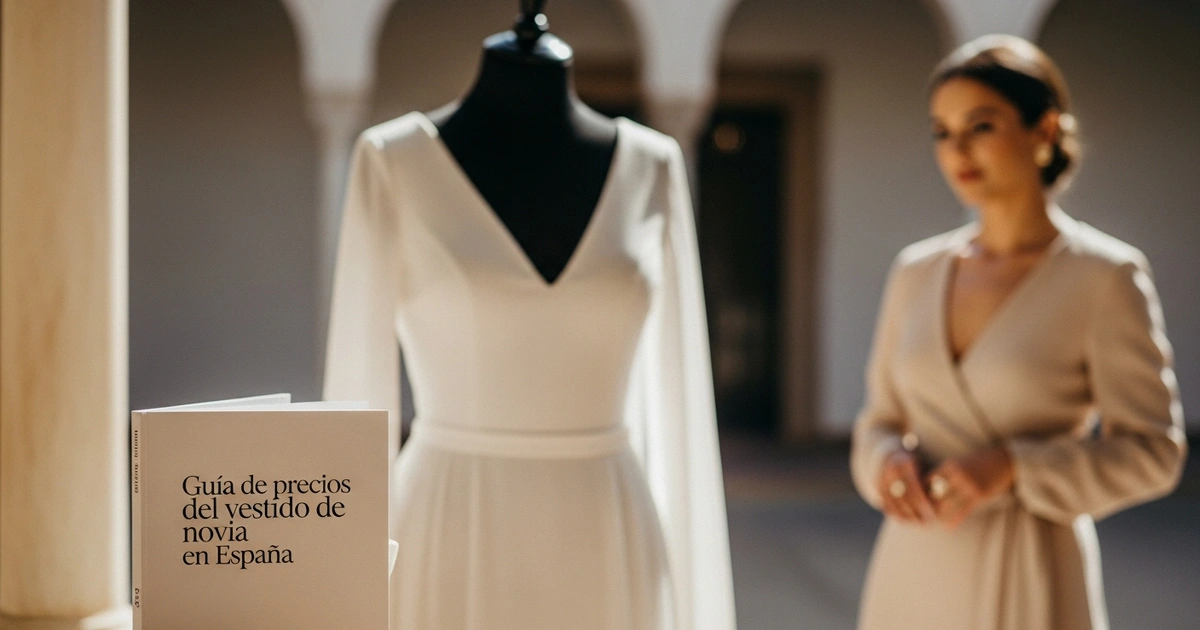 Novia explorando vestidos de novia en la app Wedded antes de visitar tiendas